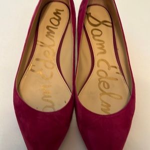 Sam Edelman PINK SUEDE pointy toe flats